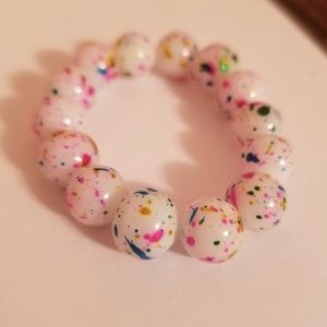 Handmade stretch bracelet 5in 2-5yr toddler.